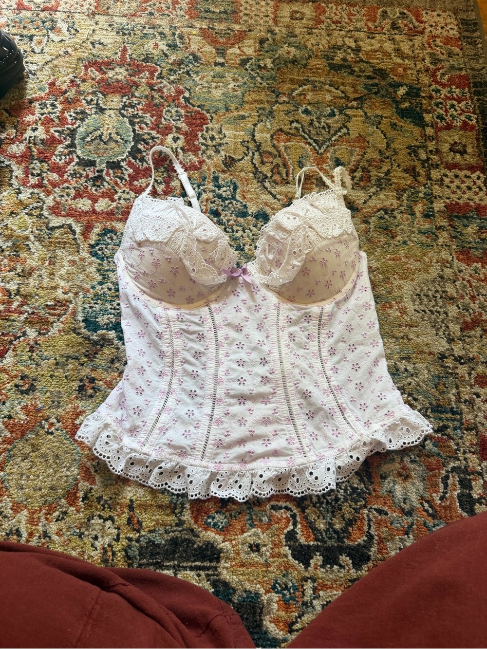 Y2K coquette bustier top